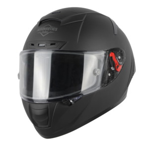 SA-5 DOT GLOSSY BLACK WITH CLEAR ANTI-FOG SHIELD VISOR