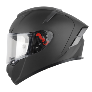 SA-5 DOT GLOSSY BLACK WITH CLEAR ANTI-FOG SHIELD VISOR