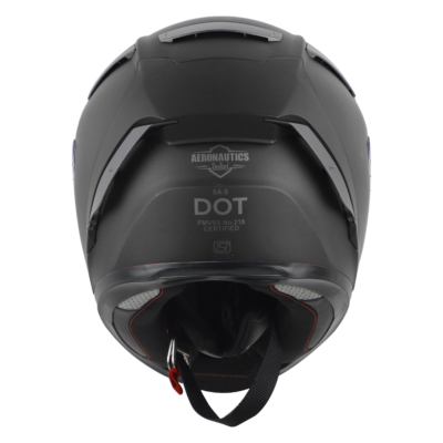 SA-5 DOT GLOSSY BLACK WITH CLEAR ANTI-FOG SHIELD VISOR - Image 4