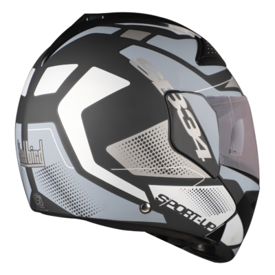VAST SPORT-UP MAT BLACK WITH SILVER (WITH CHROME SILVER INNER SUNSHIELD) - Image 3