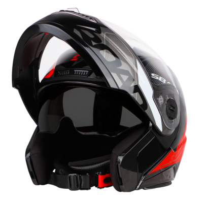 ROAD GLOSSY BLACK WITH RED (WITH INNER SUNSHIELD) - Image 4