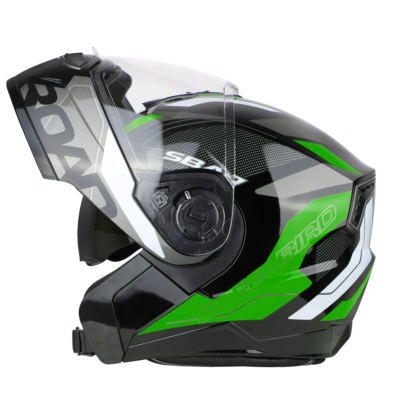ROAD GLOSSY BLACK WITH GREEN (WITH INNER SUNSHIELD) - Image 5