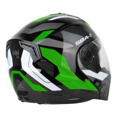 ROAD GLOSSY BLACK WITH GREEN (WITH INNER SUNSHIELD) - Image 6