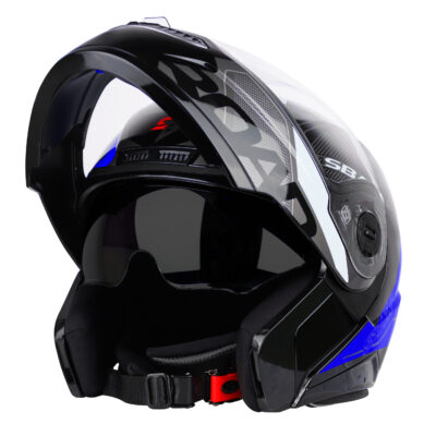 ROAD GLOSSY BLACK WITH BLUE (WITH INNER SUNSHIELD) - Image 4