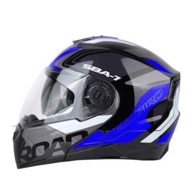 ROAD GLOSSY BLACK WITH BLUE (WITH INNER SUNSHIELD) - Image 3