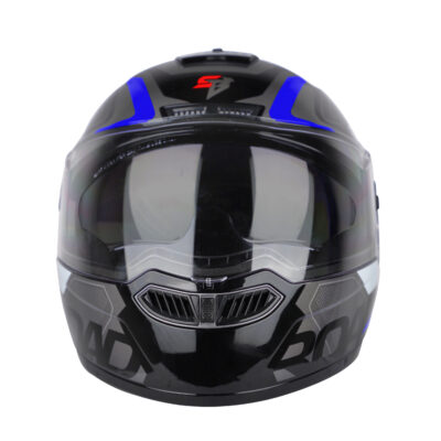 ROAD GLOSSY BLACK WITH BLUE (WITH INNER SUNSHIELD) - Image 2