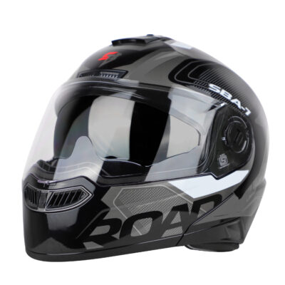 ROAD GLOSSY BLACK WITH GREY (WITH INNER SUNSHIELD)