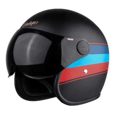 VINTAGE S1 MAT BLACK WITH RED
