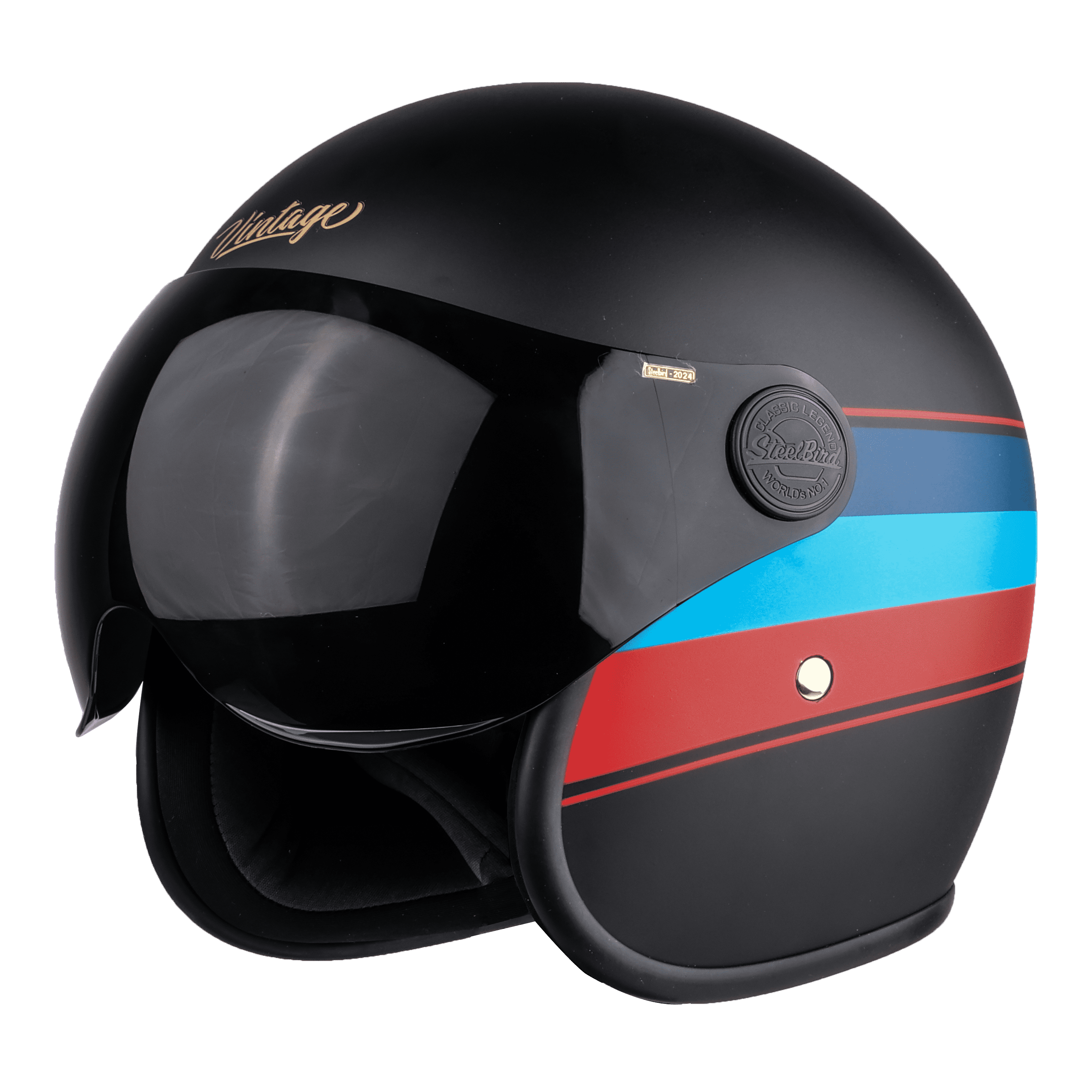 VINTAGE S1 MAT BLACK WITH RED
