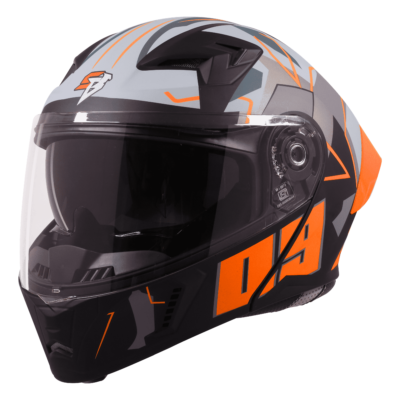 ISS 09 GLOSSY BLACK WITH ORANGE