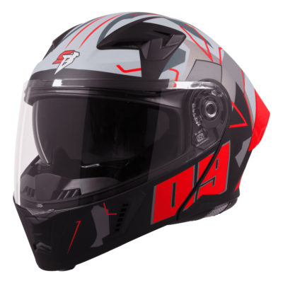 ISS 09 GLOSSY BLACK WITH RED
