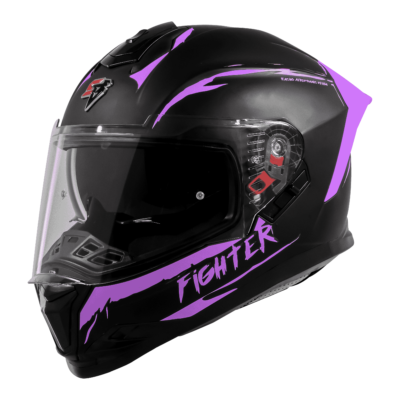 ISS FIGHTER F2 GLOSSY BLACK WITH PURPLE - Image 3