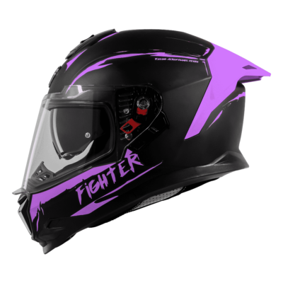 ISS FIGHTER F2 GLOSSY BLACK WITH PURPLE - Image 2