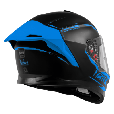 ISS FIGHTER F2 GLOSSY BLACK WITH BLUE - Image 3