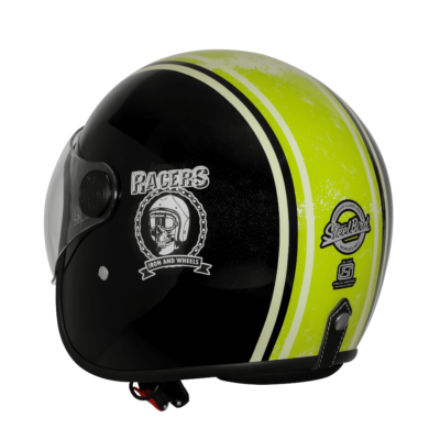 VINTAGE RACERS MAT BLACK WITH LIGHT GREEN - Image 4