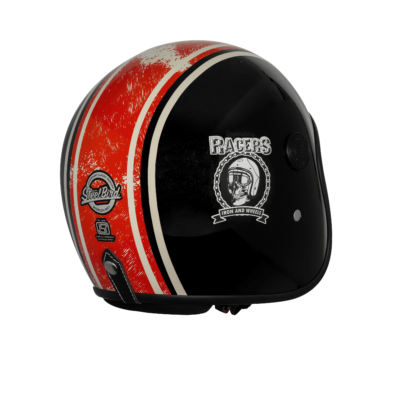 VINTAGE RACERS GLOSSY BLACK WITH LIGHT RED - Image 4