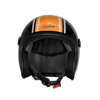 VINTAGE RACERS GLOSSY BLACK WITH ORANGE - Image 2