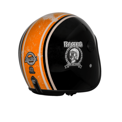 VINTAGE RACERS GLOSSY BLACK WITH ORANGE - Image 3