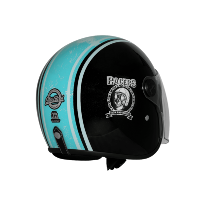VINTAGE RACERS GLOSSY BLACK WITH LIGHT BLUE - Image 5