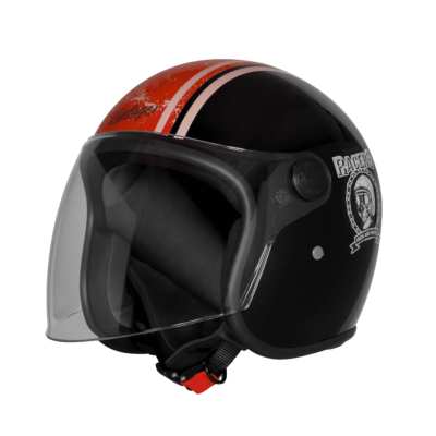 VINTAGE RACERS GLOSSY BLACK WITH LIGHT RED