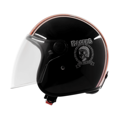 VINTAGE RACERS GLOSSY BLACK WITH LIGHT RED - Image 5