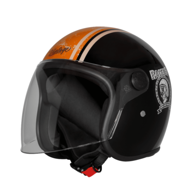 VINTAGE RACERS GLOSSY BLACK WITH ORANGE