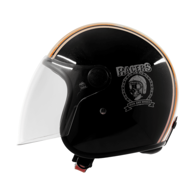 VINTAGE RACERS GLOSSY BLACK WITH ORANGE - Image 5