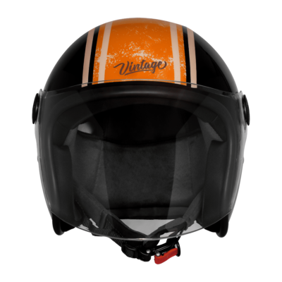 VINTAGE RACERS GLOSSY BLACK WITH ORANGE - Image 2