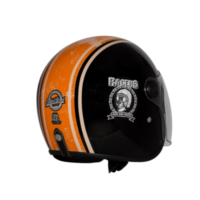 VINTAGE RACERS GLOSSY BLACK WITH ORANGE - Image 3