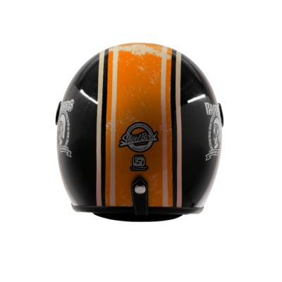 VINTAGE RACERS GLOSSY BLACK WITH ORANGE - Image 4