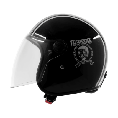 VINTAGE RACERS GLOSSY BLACK WITH GREY - Image 4