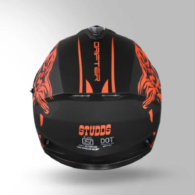 STUDDS DRIFTER D2 DECOR BLACK AND ORANGE - Image 3