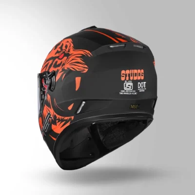 STUDDS DRIFTER D2 DECOR BLACK AND ORANGE - Image 4