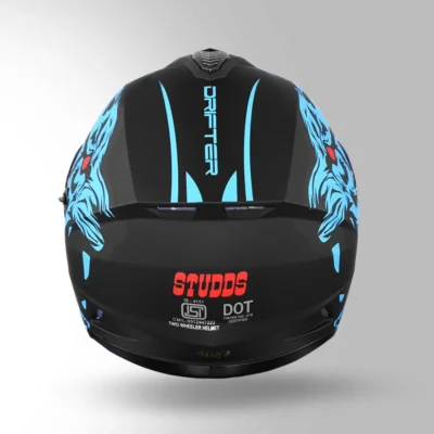 STUDDS DRIFTER D2 DECOR BLACK AND BLUE - Image 3