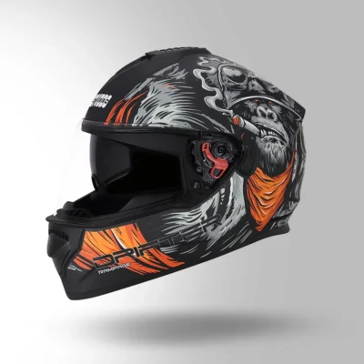 STUDDS DRIFTER D3 DECOR BLACK AND ORANGE - Image 3