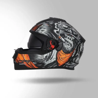 STUDDS DRIFTER D3 DECOR BLACK AND ORANGE - Image 4