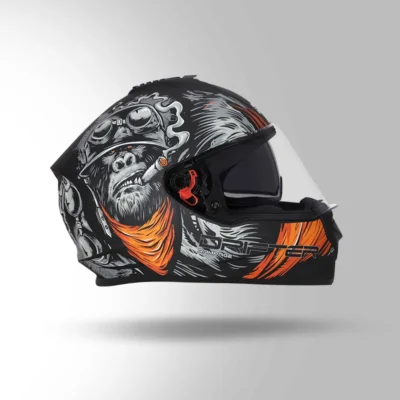 STUDDS DRIFTER D3 DECOR BLACK AND ORANGE - Image 5