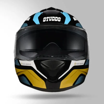 STUDDS DRIFTER D5 DECOR BLACK AND GOLDEN