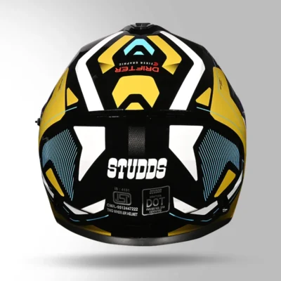 STUDDS DRIFTER D5 DECOR BLACK AND GOLDEN - Image 3