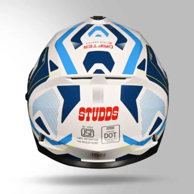 STUDDS DRIFTER D5 DECOR WHITE AND BLUE - Image 4