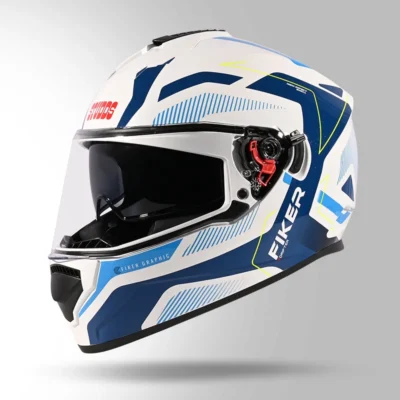 STUDDS DRIFTER D5 DECOR WHITE AND BLUE - Image 5