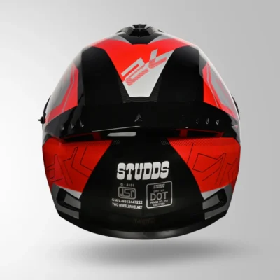 STUDDS DRIFTER D6 DECORE BLACK AND RED - Image 2