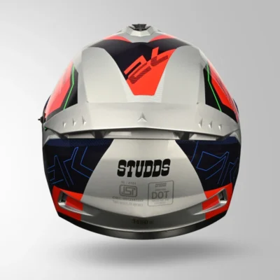 STUDDS DRIFTER D6 DECORE SILVER AND BLUE - Image 2