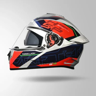 STUDDS DRIFTER D6 DECORE SILVER AND BLUE - Image 4