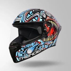 STUDDS THUNDER D12 DECOR BLACK BLUE RED