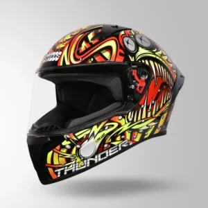 STUDDS THUNDER D12 DECOR BLACK RED YELLOW