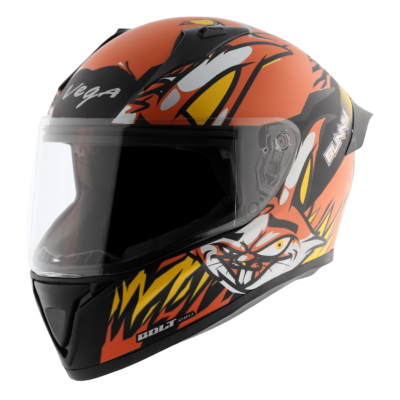 BOLT BUNNY HELMET DULL BLACK ORANGE