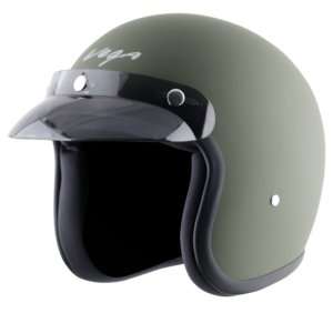 JET WITH PEAK HELMET DULL BATTLE GREEN