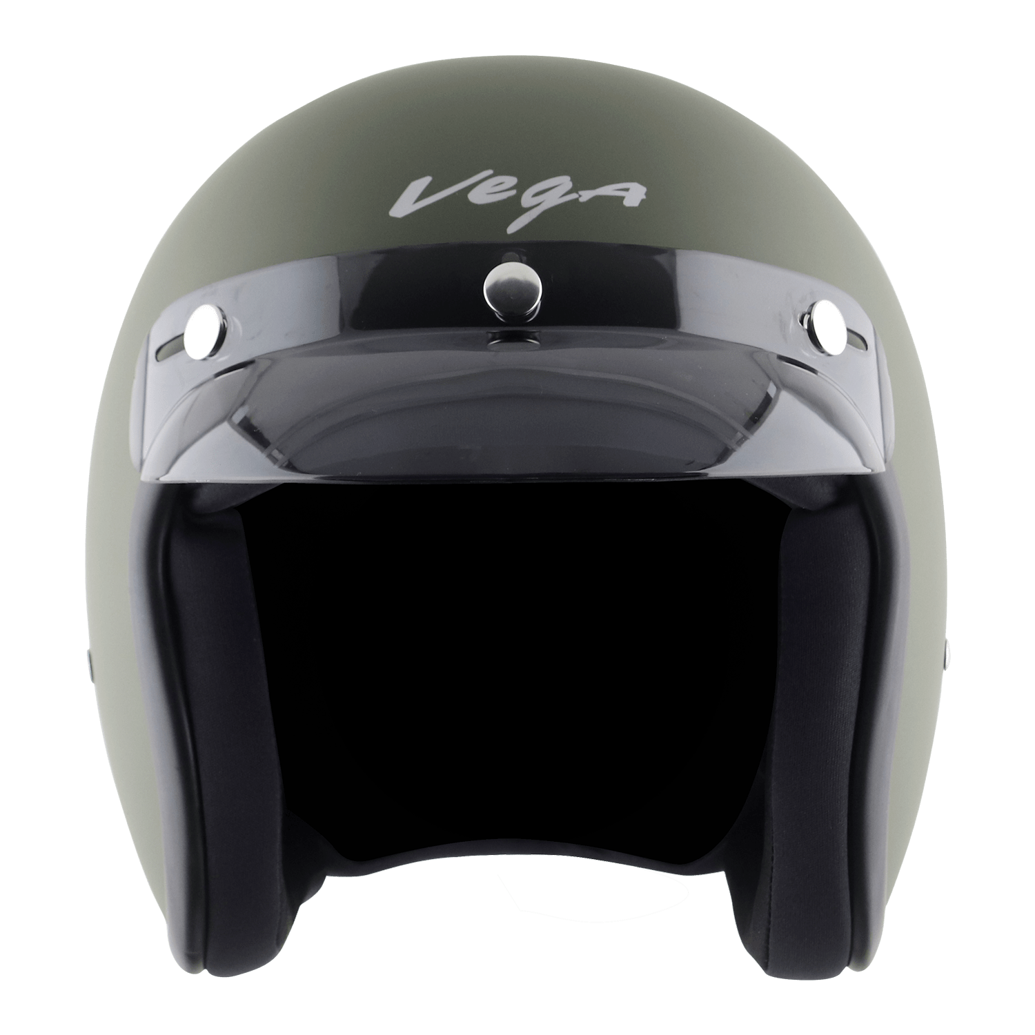 JET WITH PEAK HELMET DULL BATTLE GREEN - Image 2