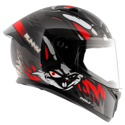 BOLT BUNNY HELMET BLACK RED - Image 3